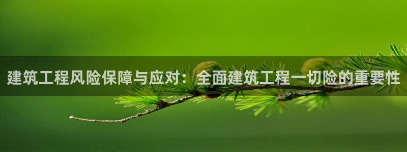 顺盈娱乐主管怎么样：建筑工程风险保障与应对：全面建筑工程一切险的重要性